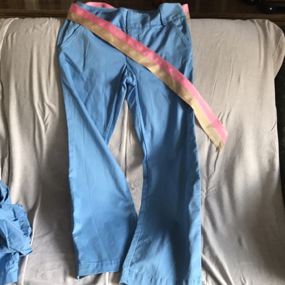 Pale blue Tommy Hilfiiger pant suit cotton - Picture 3 of 3